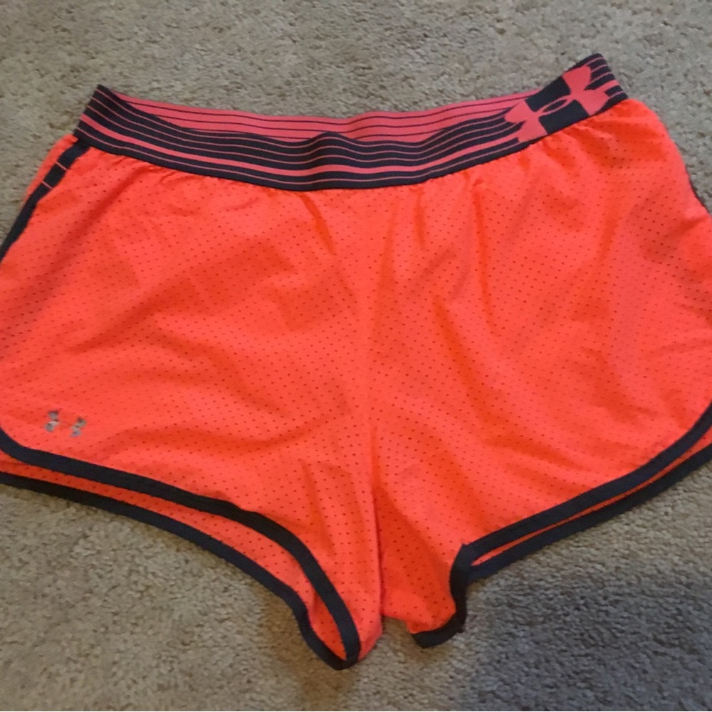 Under Armour Women's Neon Orange Shorts